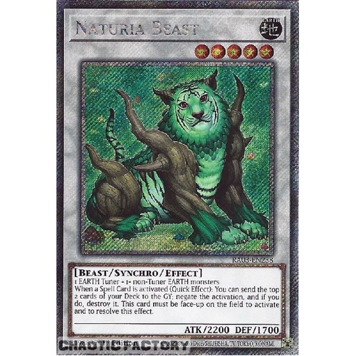 RA03-EN238 Naturia Beast Platinum Secret Rare 1st Edition NM