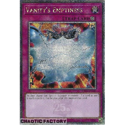 RA03-EN246 Vanity's Emptiness Quarter Century Secret Rare 1st Edition NM