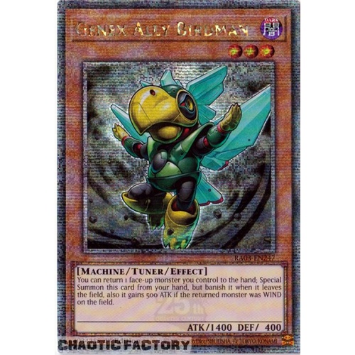 RA03-EN247 Genex Ally Birdman Quarter Century Secret Rare 1st Edition NM