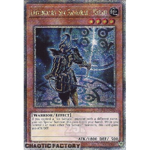 RA03-EN249 Legendary Six Samurai - Kizan Quarter Century Secret Rare 1st Edition NM