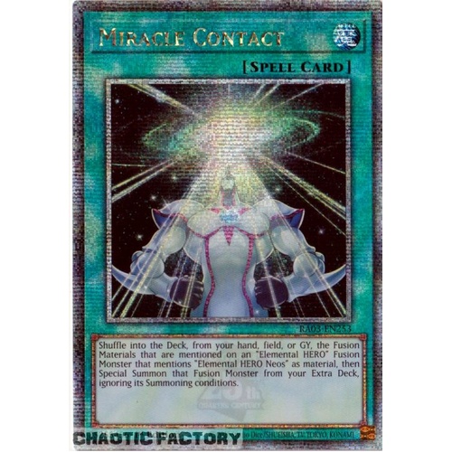 RA03-EN253 Miracle Contact Quarter Century Secret Rare 1st Edition NM