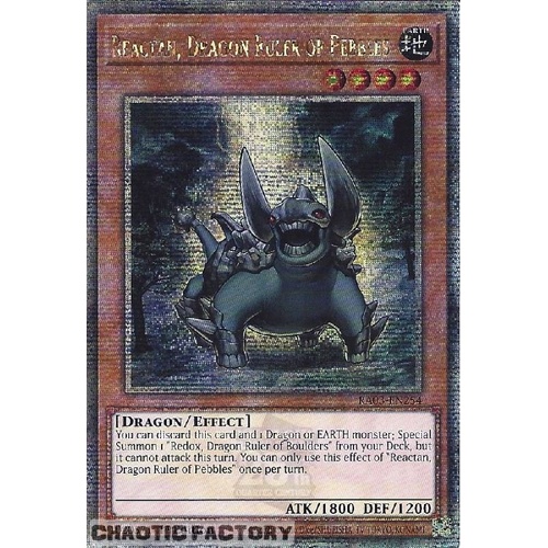 RA03-EN254 Reactan, Dragon Ruler of Pebbles Quarter Century Secret Rare 1st Edition NM