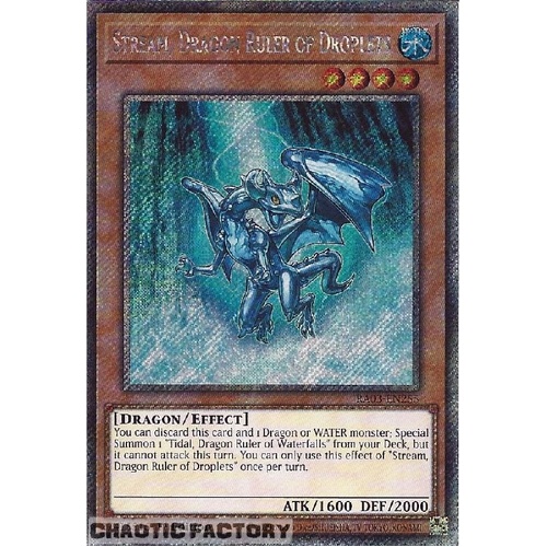 RA03-EN255 Stream, Dragon Ruler of Droplets Platinum Secret Rare 1st Edition NM