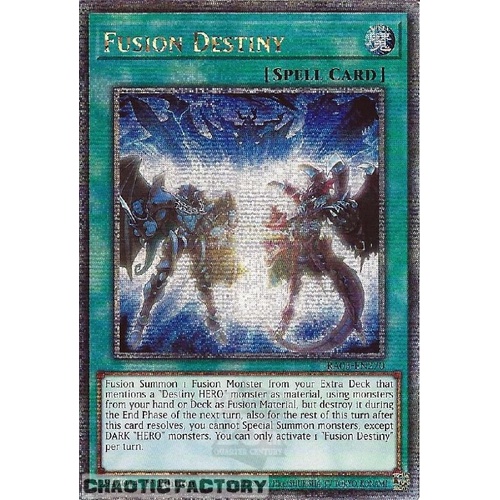 RA03-EN270 Fusion Destiny Quarter Century Secret Rare 1st Edition NM