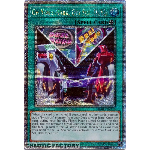 RA03-EN276 On Your Mark, Get Set, DUEL! Quarter Century Secret Rare 1st Edition NM