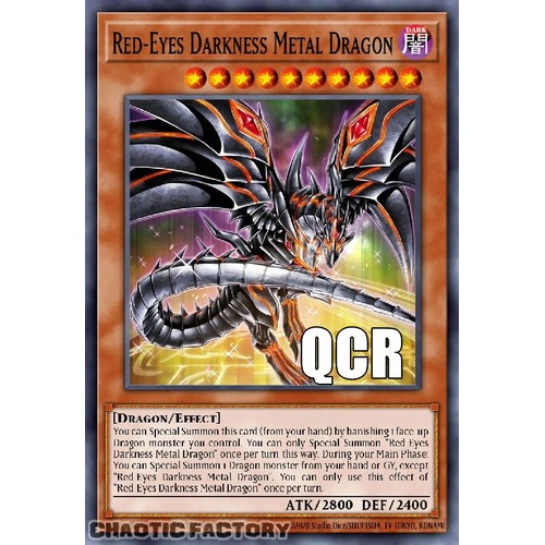 RA04-EN003 Red-Eyes Darkness Metal Dragon ALT ART QCR ONLY Quarter Century Secret Rare 1st Edition NM