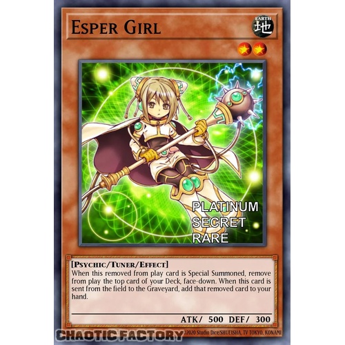 RA04-EN006 Esper Girl Platinum Secret Rare 1st Edition NM