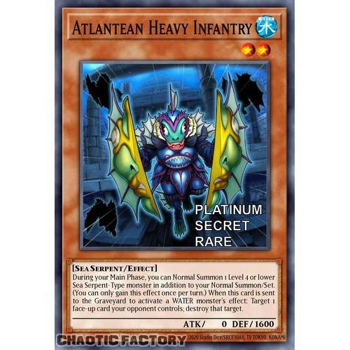 RA04-EN010 Atlantean Heavy Infantry Platinum Secret Rare 1st Edition NM