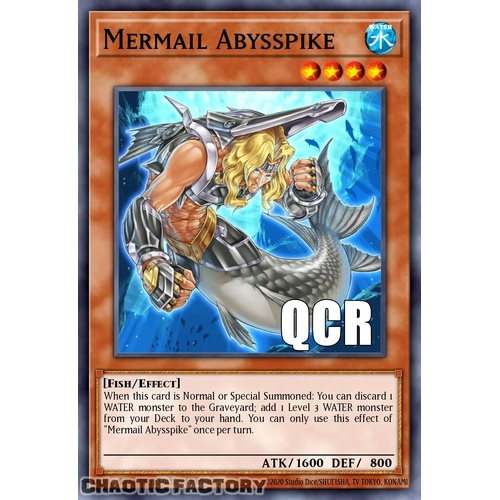 RA04-EN012 Mermail Abysspike Quarter Century Secret Rare 1st Edition NM