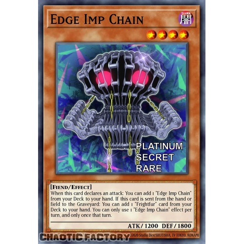 RA04-EN014 Edge Imp Chain Platinum Secret Rare 1st Edition NM