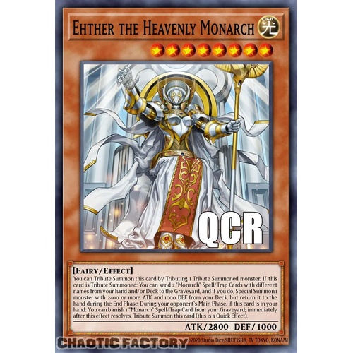 RA04-EN018 Ehther the Heavenly Monarch Quarter Century Secret Rare 1st Edition NM
