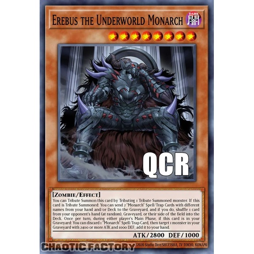 RA04-EN019 Erebus the Underworld Monarch Quarter Century Secret Rare 1st Edition NM