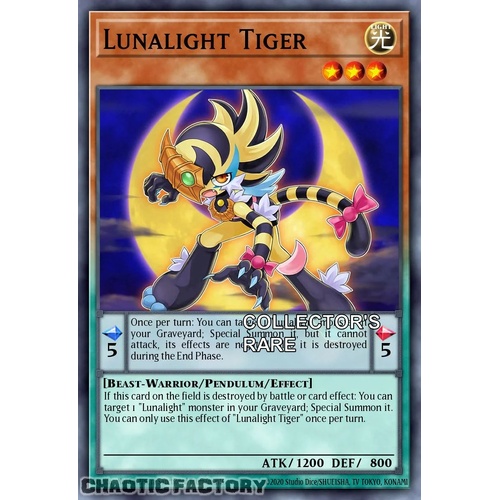 RA04-EN020 Lunalight Tiger Collector's Rare 1st Edition NM