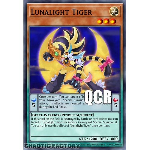 RA04-EN020 Lunalight Tiger Quarter Century Secret Rare 1st Edition NM