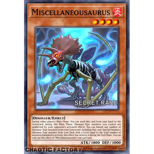 RA04-EN022 Miscellaneousaurus Secret Rare 1st Edition NM