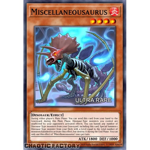 RA04-EN022 Miscellaneousaurus Ultra Rare 1st Edition NM