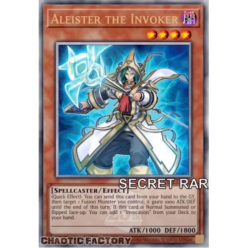 RA04-EN024 Aleister the Invoker ALT ART Secret Rare 1st Edition NM