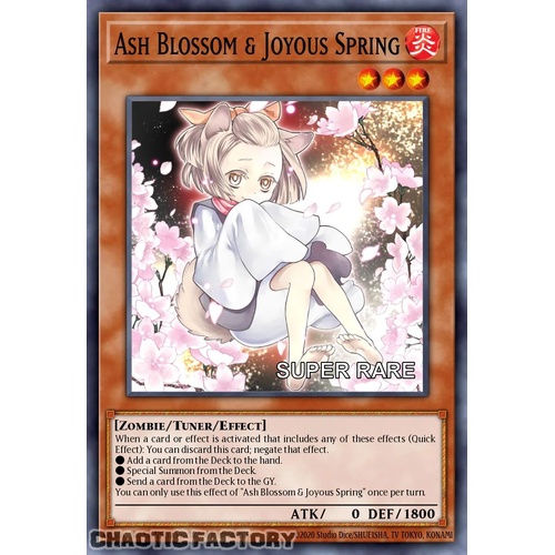 RA04-EN025 Ash Blossom & Joyous Spring ALT ART Super Rare 1st Edition NM