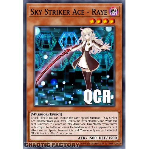 RA04-EN026 Sky Striker Ace - Raye QCR ONLY Quarter Century Secret Rare 1st Edition NM
