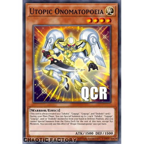 RA04-EN028 Utopic Onomatopoeia Quarter Century Secret Rare 1st Edition NM