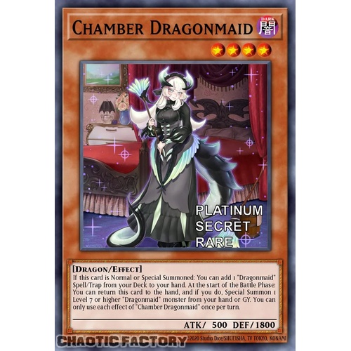 RA04-EN032 Chamber Dragonmaid Platinum Secret Rare 1st Edition NM