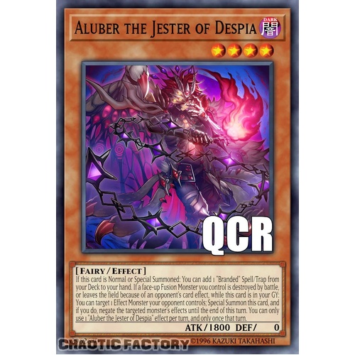 RA04-EN038 Aluber the Jester of Despia ALT ART QCR ONLY Quarter Century Secret Rare 1st Edition NM