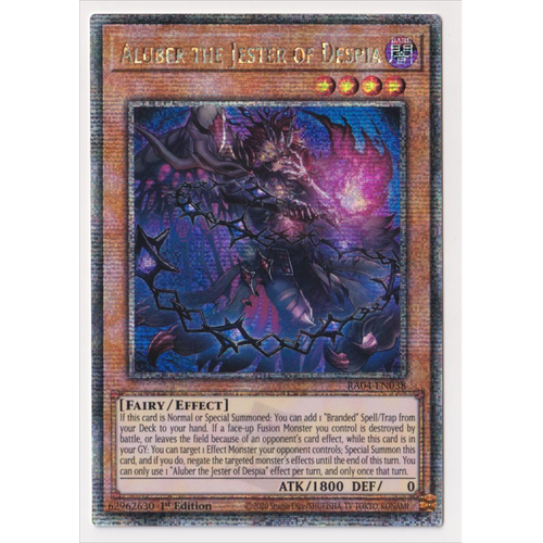 RA04-EN038 Aluber the Jester of Despia Quarter Century Secret Rare 1st Edition NM