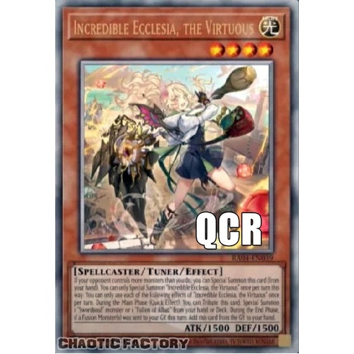 RA04-EN039 Incredible Ecclesia, the Virtuous ALT ART QCR ONLY Quarter Century Secret Rare 1st Edition NM