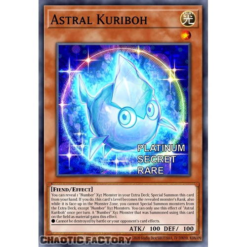 RA04-EN040 Astral Kuriboh Platinum Secret Rare 1st Edition NM