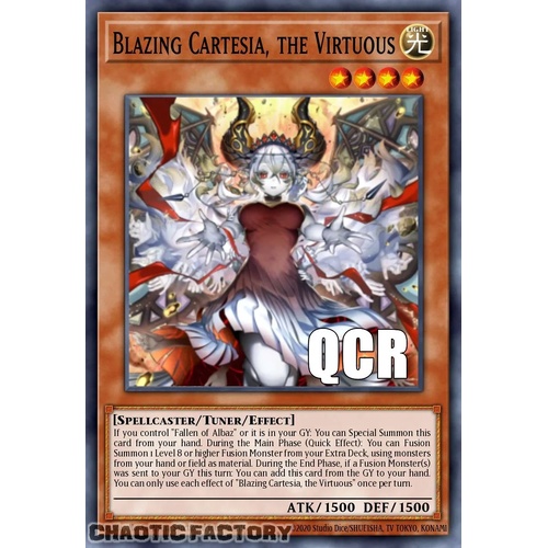 RA04-EN041 Blazing Cartesia, the Virtuous ALT ART QCR ONLY Quarter Century Secret Rare 1st Edition NM