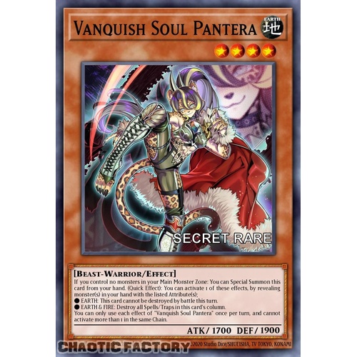 RA04-EN044 Vanquish Soul Pantera Secret Rare 1st Edition NM