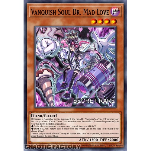 RA04-EN045 Vanquish Soul Dr. Mad Love Secret Rare 1st Edition NM