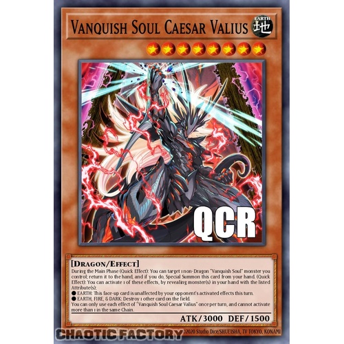 RA04-EN046 Vanquish Soul Caesar Valius Quarter Century Secret Rare 1st Edition NM