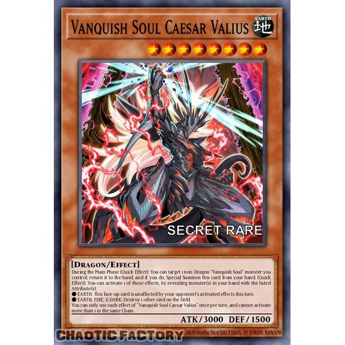RA04-EN046 Vanquish Soul Caesar Valius Secret Rare 1st Edition NM