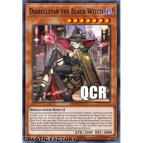 RA04-EN047 Diabellstar the Black Witch ALT ART QCR ONLY Quarter Century Secret Rare 1st Edition NM