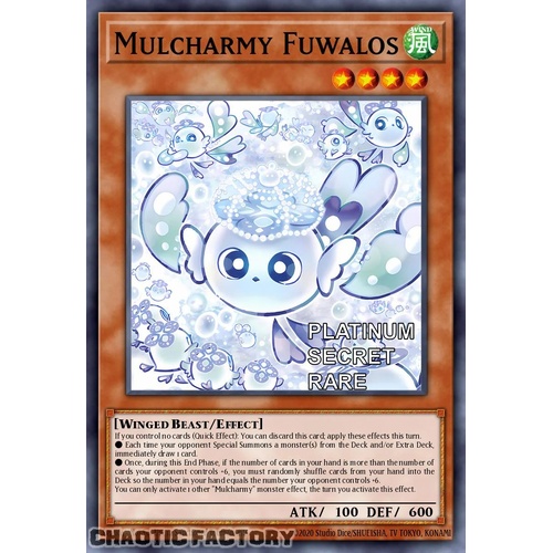 RA04-EN050 Mulcharmy Fuwalos Platinum Secret Rare 1st Edition NM