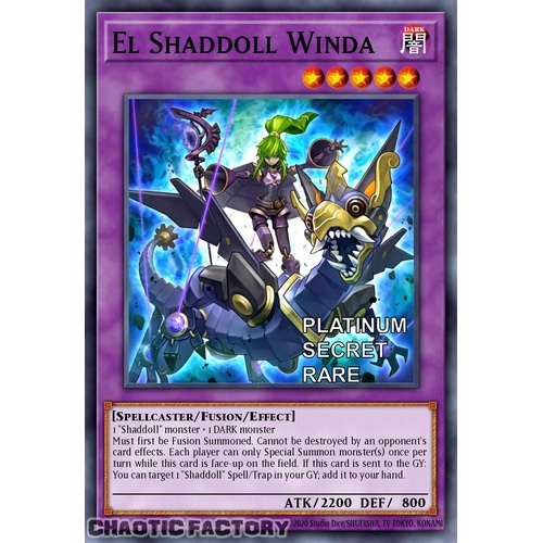 RA04-EN052 El Shaddoll Winda Platinum Secret Rare 1st Edition NM
