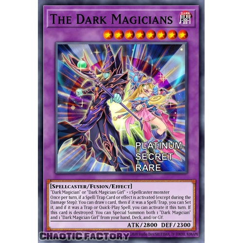 RA04-EN054 The Dark Magicians Platinum Secret Rare 1st Edition NM