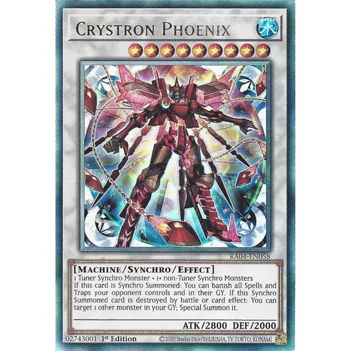 RA04-EN058 Crystron Phoenix Ultimate Rare 1st Edition NM