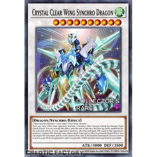 RA04-EN059 Crystal Clear Wing Synchro Dragon Collector's Rare 1st Edition NM