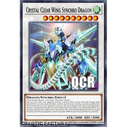 RA04-EN059 Crystal Clear Wing Synchro Dragon Quarter Century Secret Rare 1st Edition NM