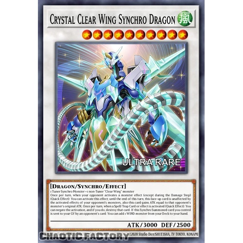 RA04-EN059 Crystal Clear Wing Synchro Dragon Ultra Rare 1st Edition NM