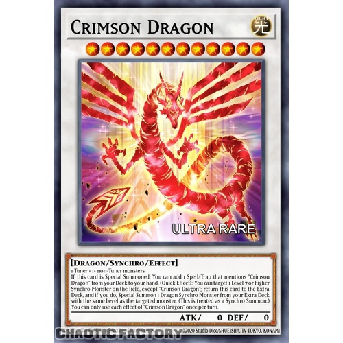 RA04-EN061 Crimson Dragon Ultra Rare 1st Edition NM