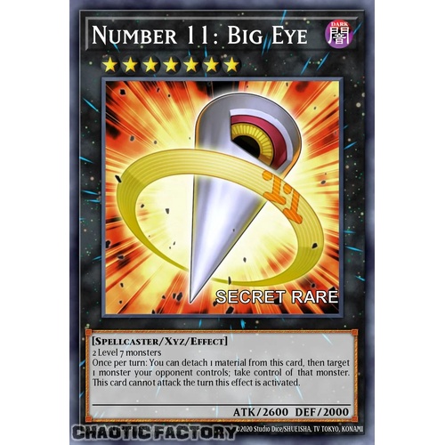 RA04-EN062 Number 11: Big Eye Secret Rare 1st Edition NM