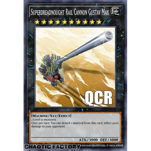 RA04-EN063 Superdreadnought Rail Cannon Gustav Max Quarter Century Secret Rare 1st Edition NM