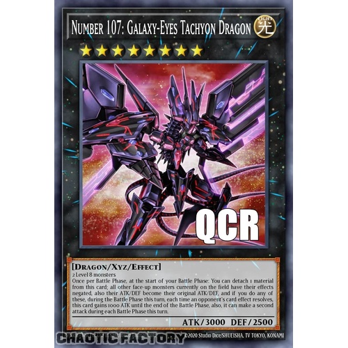 RA04-EN067 Number 107: Galaxy-Eyes Tachyon Dragon QCR ONLY Quarter Century Secret Rare 1st Edition NM