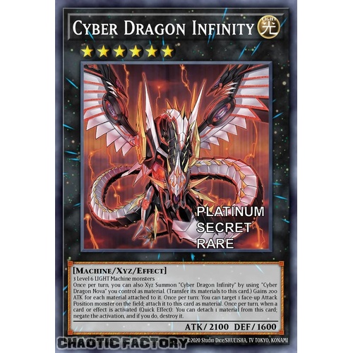 RA04-EN068 Cyber Dragon Infinity Platinum Secret Rare 1st Edition NM