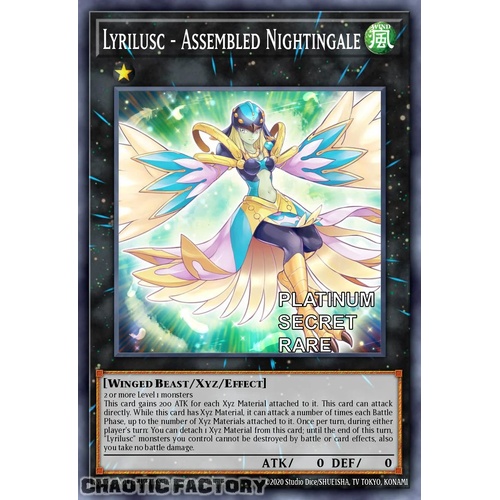 RA04-EN069 Lyrilusc - Assembled Nightingale Platinum Secret Rare 1st Edition NM