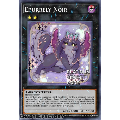 RA04-EN071 Epurrely Noir Platinum Secret Rare 1st Edition NM