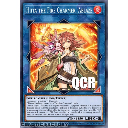 RA04-EN074 Hiita the Fire Charmer, Ablaze Quarter Century Secret Rare 1st Edition NM